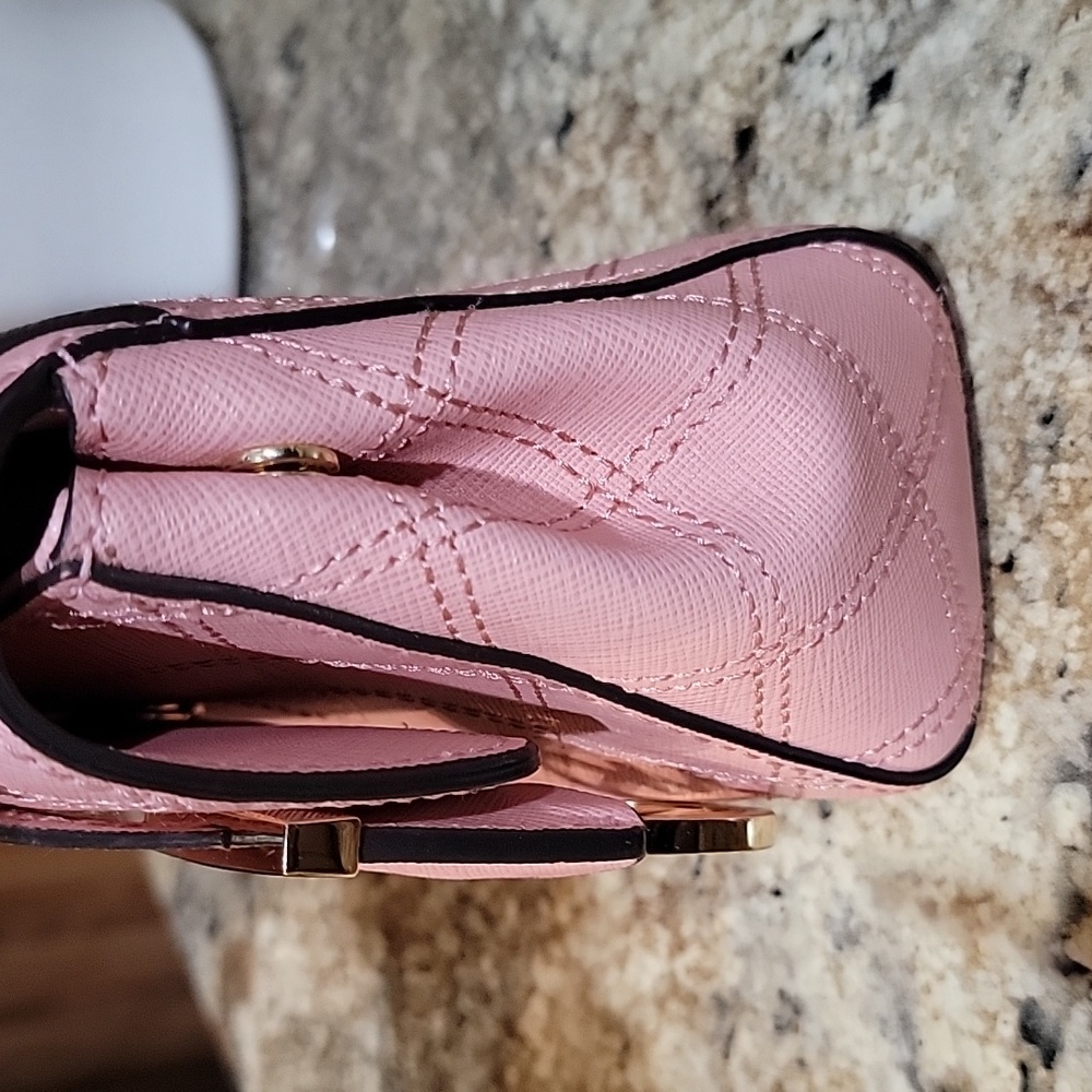 Michael Kors EUC Ava Cross Stitch Mini Crossbody pink Bag - Picture 13 of 14